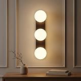 Knox 23.3 in. 3-Light Mid-Century Modern Metal and Frosted Glass Globe LED Vanity Light Oil Rubbed Bronze – AI-ON
