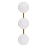 Nash 23 in. 3-Light Mid-Century Modern Metal and Frosted Glass Globe LED Vanity Light