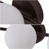Nash 23 in. 3-Light Mid-Century Modern Metal and Frosted Glass Globe LED Vanity Light