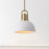 Zane 9.5 in. 1-Light Modern Farmhouse Industrial Metal Dome LED Pendant