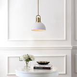 Zane 9.5 in. 1-Light Modern Farmhouse Industrial Metal Dome LED Pendant