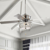Crista 52" Metal/Wood LED Ceiling Fan - JONATHAN Y