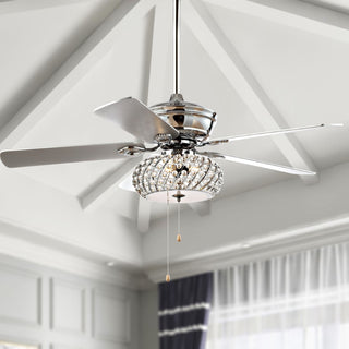 Crista 52" Metal/Wood LED Ceiling Fan - JONATHAN Y