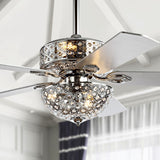 Zara 52" Filigree Metal/Wood LED Ceiling Fan - JONATHAN Y