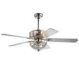 Zara 52" Filigree Metal/Wood LED Ceiling Fan - JONATHAN Y