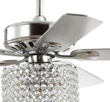 Brandy 52" Crystal Prism Drum LED Ceiling Fan With Remote - JONATHAN Y