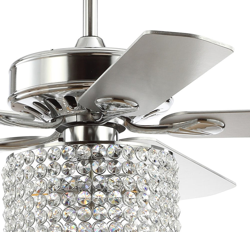 Brandy 52" Crystal Prism Drum LED Ceiling Fan With Remote - JONATHAN Y