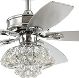 Kate 48" Glam Crystal Drum LED Ceiling Fan With Remote - JONATHAN Y