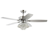 Kate 48" Glam Crystal Drum LED Ceiling Fan With Remote - JONATHAN Y