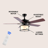 Brandy 52" Bohemain Farmhouse Iron LED CEILING FAN