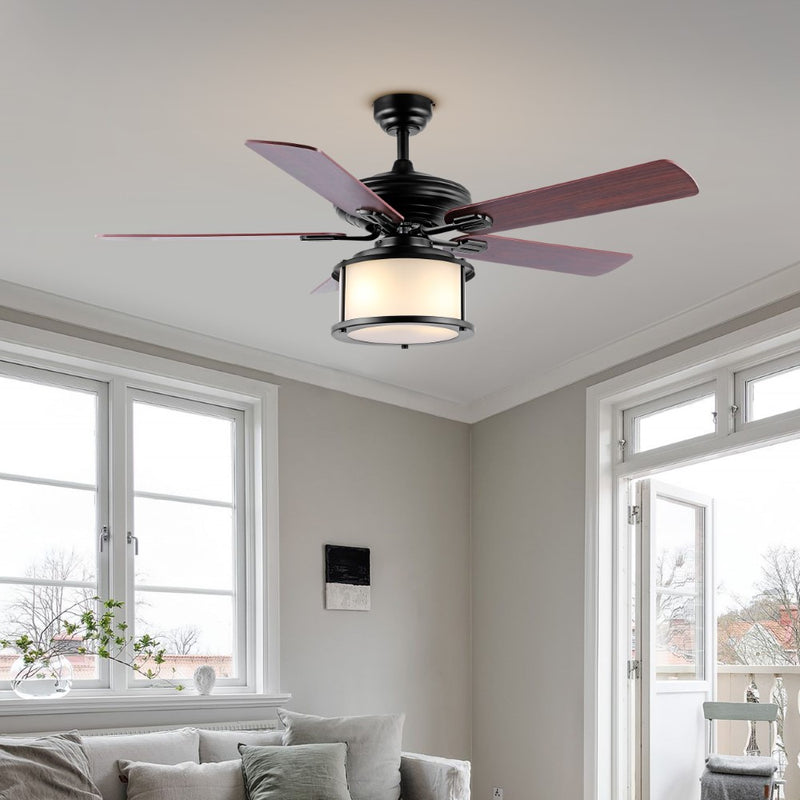 Brandy 52" Bohemain Farmhouse Iron LED CEILING FAN - JONATHAN Y