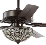 Ali 48" Wrought Iron LED Ceiling Fan With Remote - JONATHAN Y