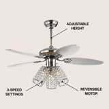 Kris 42" Crystal LED Ceiling Fan With Remote