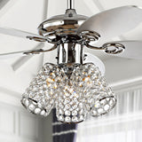 Kris 42" Crystal LED Ceiling Fan With Remote - JONATHAN Y