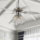 Kris 42" Crystal LED Ceiling Fan With Remote - JONATHAN Y