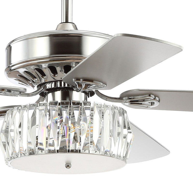 Mandy 52" Crystal Prism Drum LED Ceiling Fan With Remote - JONATHAN Y
