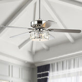 Mandy 52" Crystal Prism Drum LED Ceiling Fan With Remote - JONATHAN Y