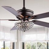 Cammy 52" Traditional Transitional Iron LED CEILING FAN - JONATHAN Y