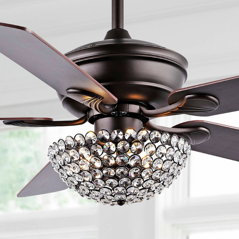 Cammy 52" Traditional Transitional Iron LED CEILING FAN - JONATHAN Y