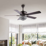 Cammy 52" Traditional Transitional Iron LED CEILING FAN - JONATHAN Y