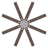 Octo 66" Contemporary Industrial Iron/Plastic Mobile-App/Remote-Controlled 6-Speed Ceiling Fan with Integrated LED Light - JONATHAN Y