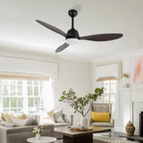 Audie 52" Classic Industrial Iron/Plastic Mobile-App/Remote-Controlled 6-Speed Propeller Integrated LED Ceiling Fan
