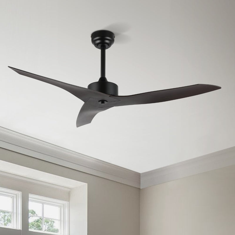 Aldrin 50" Modern Minimalist Iron/Plastic Mobile-App/Remote-Controlled 6-Speed Razor Ceiling Fan - JONATHAN Y