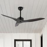 Aldrin 50" Modern Minimalist Iron/Plastic Mobile-App/Remote-Controlled 6-Speed Razor Ceiling Fan - JONATHAN Y