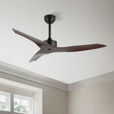 Aldrin 50" Modern Minimalist Iron/Plastic Mobile-App/Remote-Controlled 6-Speed Razor Ceiling Fan