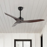 Aldrin 50" Modern Minimalist Iron/Plastic Mobile-App/Remote-Controlled 6-Speed Razor Ceiling Fan