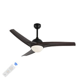 Sully 52" Contemporary Industrial Iron/Plastic Mobile-App/Remote-Controlled 6-Speed Propeller Integrated LED Ceiling Fan - JONATHAN Y