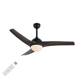 Sully 52" Contemporary Industrial Iron/Plastic Mobile-App/Remote-Controlled 6-Speed Propeller Integrated LED Ceiling Fan