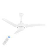 Sully 52" Contemporary Industrial Iron/Plastic Mobile-App/Remote-Controlled 6-Speed Propeller Integrated LED Ceiling Fan
