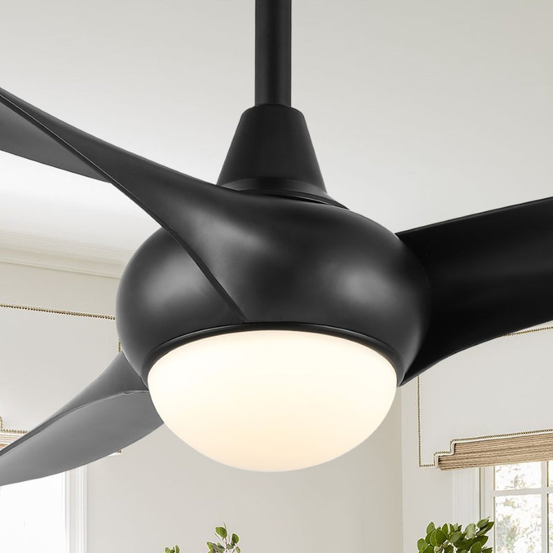 Aviator 52" Coastal Vintage Iron/Plastic Mobile-App/Remote-Controlled 6-Speed Retro Swirl Integrated LED Ceiling Fan - JONATHAN Y