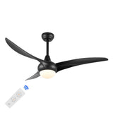 Aviator 52" Coastal Vintage Iron/Plastic Mobile-App/Remote-Controlled 6-Speed Retro Swirl Integrated LED Ceiling Fan - JONATHAN Y