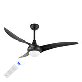 Aviator 52" Coastal Vintage Iron/Plastic Mobile-App/Remote-Controlled 6-Speed Retro Swirl Integrated LED Ceiling Fan - JONATHAN Y
