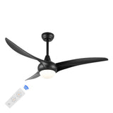 Aviator 52" Coastal Vintage Iron/Plastic Mobile-App/Remote-Controlled 6-Speed Retro Swirl Integrated LED Ceiling Fan - JONATHAN Y