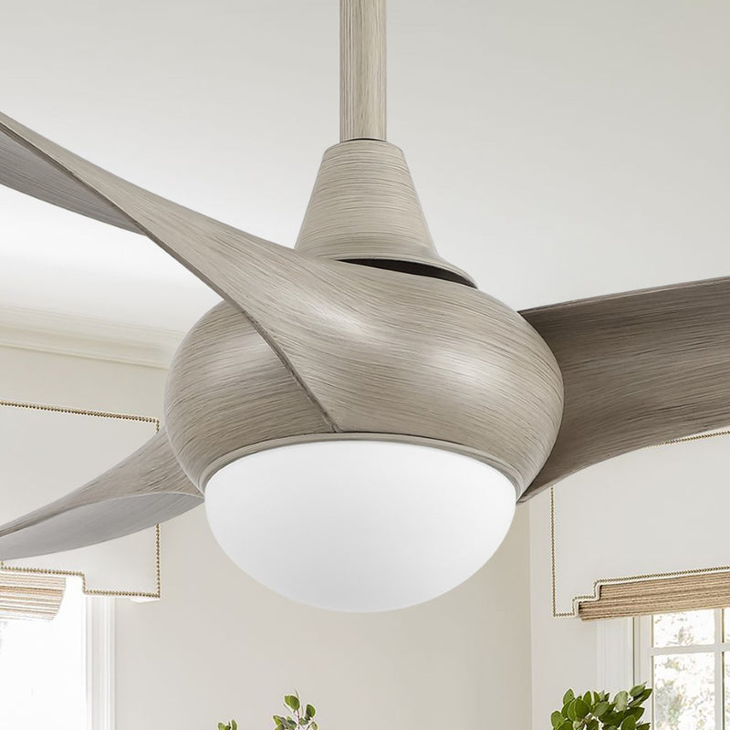 Aviator 52" Coastal Vintage Iron/Plastic Mobile-App/Remote-Controlled 6-Speed Retro Swirl Integrated LED Ceiling Fan - JONATHAN Y