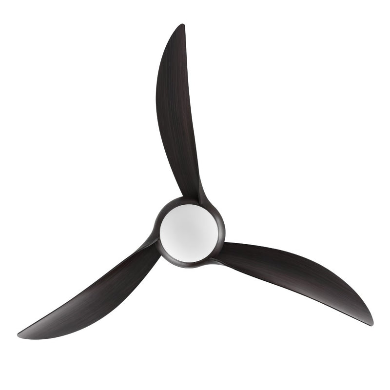 Aviator 52" Coastal Vintage Iron/Plastic Mobile-App/Remote-Controlled 6-Speed Retro Swirl Integrated LED Ceiling Fan