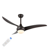 Aviator 52" Coastal Vintage Iron/Plastic Mobile-App/Remote-Controlled 6-Speed Retro Swirl Integrated LED Ceiling Fan