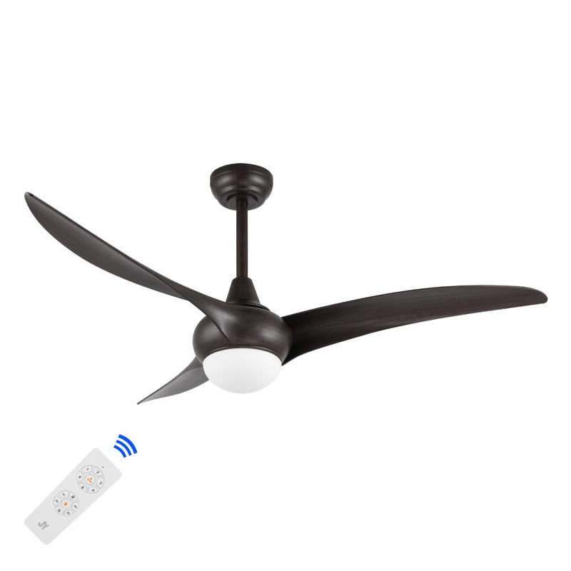 Aviator 52" Coastal Vintage Iron/Plastic Mobile-App/Remote-Controlled 6-Speed Retro Swirl Integrated LED Ceiling Fan - JONATHAN Y