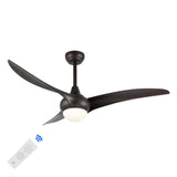 Aviator 52" Coastal Vintage Iron/Plastic Mobile-App/Remote-Controlled 6-Speed Retro Swirl Integrated LED Ceiling Fan - JONATHAN Y