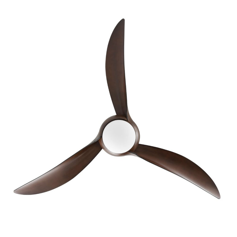 Aviator 52" Coastal Vintage Iron/Plastic Mobile-App/Remote-Controlled 6-Speed Retro Swirl Integrated LED Ceiling Fan