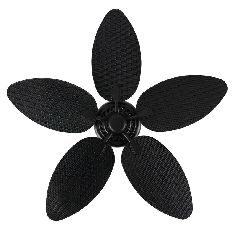 Raffles 52" Bohemian Industrial Iron/Plastic Mobile-App/Remote-Controlled 6-Speed Palm Blade Ceiling Fan
