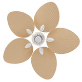 Raffles 52" Bohemian Industrial Iron/Plastic Mobile-App/Remote-Controlled 6-Speed Palm Blade Ceiling Fan