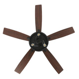 Max 52"  Farmhouse Industrial Iron/Wood Mobile-App/Remote-Controlled LED Ceiling Fan - JONATHAN Y