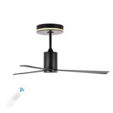 Levi 52" 1-Light Contemporary Minimalist 6-Speed Iron Height Adjustable Integrated LED Ceiling Fan with Remote - JONATHAN Y