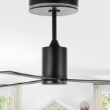 Levi 52" 1-Light Contemporary Minimalist 6-Speed Iron Height Adjustable Integrated LED Ceiling Fan with Remote - JONATHAN Y