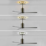 Levi 52" 1-Light Contemporary Minimalist 6-Speed Iron Height Adjustable Integrated LED Ceiling Fan with Remote - JONATHAN Y