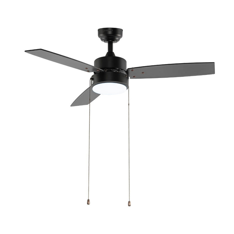 Blair 42" 1-Light Modern Minimalist 3-Speed Iron Height Adjustable Integrated LED Ceiling Fan with Pull Chains - JONATHAN Y